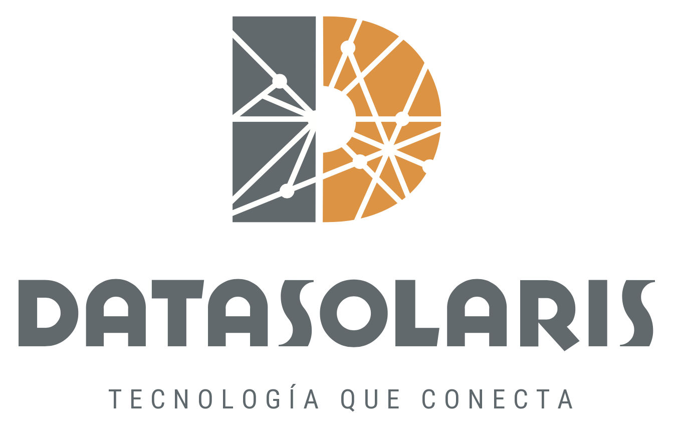 Logotipo completo de DATASOLARIS, con el lema Tecnología que conecta
